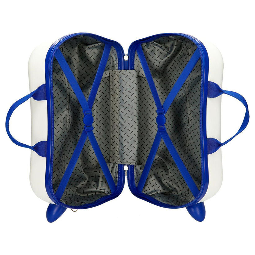 Maleta trolley ABS Team Up Spidey Marvel blanca con ruedas azules - 6