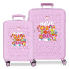 Set de dos maletas trolley Movom Good Day en rosa y lila