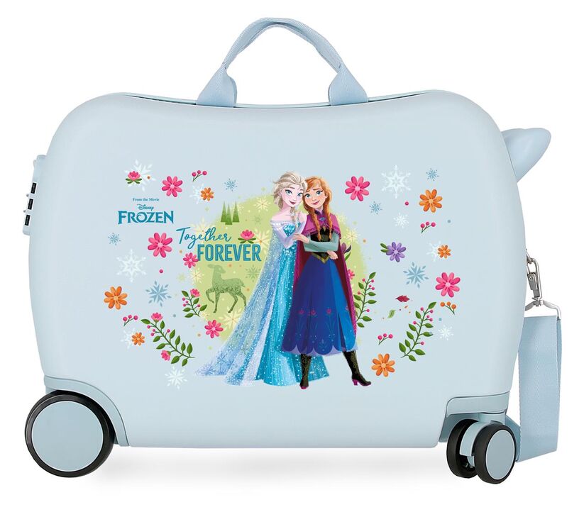Maleta trolley azul claro Frozen Disney con Elsa y Anna