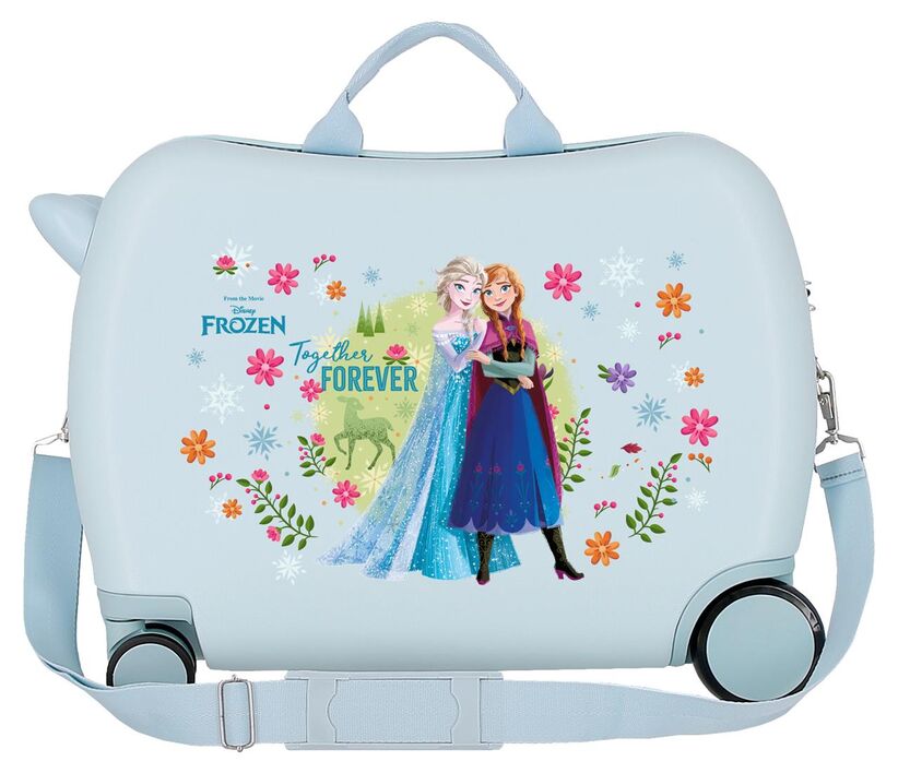 Maleta trolley azul claro Frozen Disney con Elsa y Anna - 3