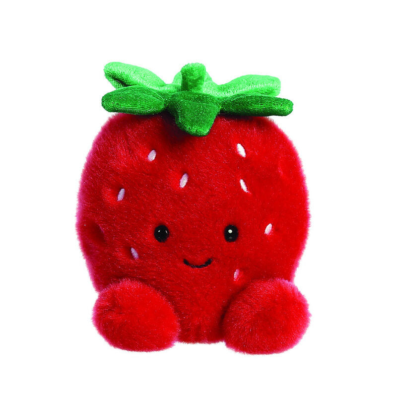 Peluche Fresa Palm Pals AURORA rojo con hojas verdes
