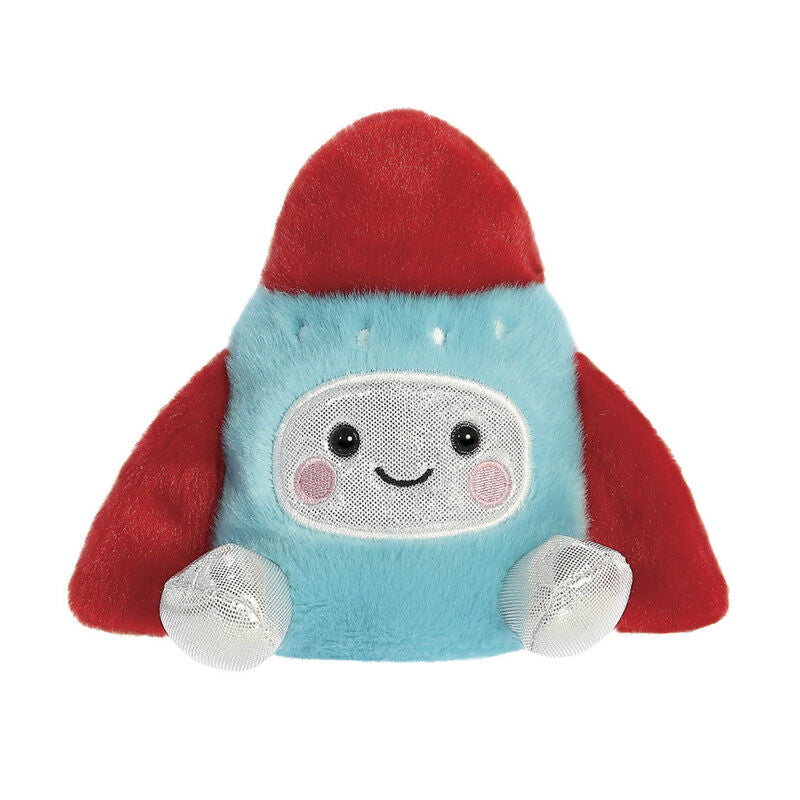 Peluche Cohete AURORA Palm Pals azul y rojo de 13 cm