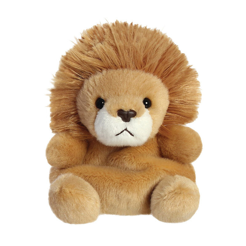 Peluche León AURORA Palm Pals sentado con melena marrón dorada