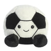 Peluche Palm Pals con forma de pelota de fútbol blanca y negra