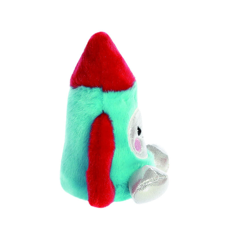 Peluche Cohete AURORA Palm Pals azul y rojo de 13 cm - 3