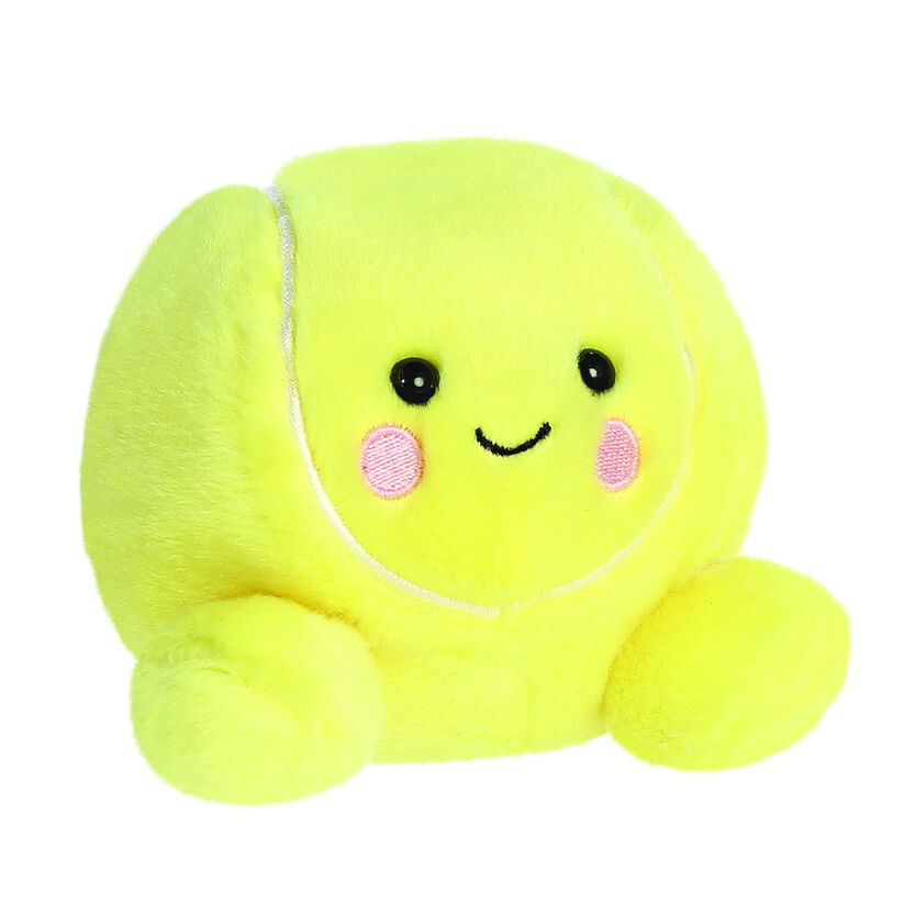 Peluche amarillo Palm Pals con forma de pelota de tenis y rostro sonriente - 3