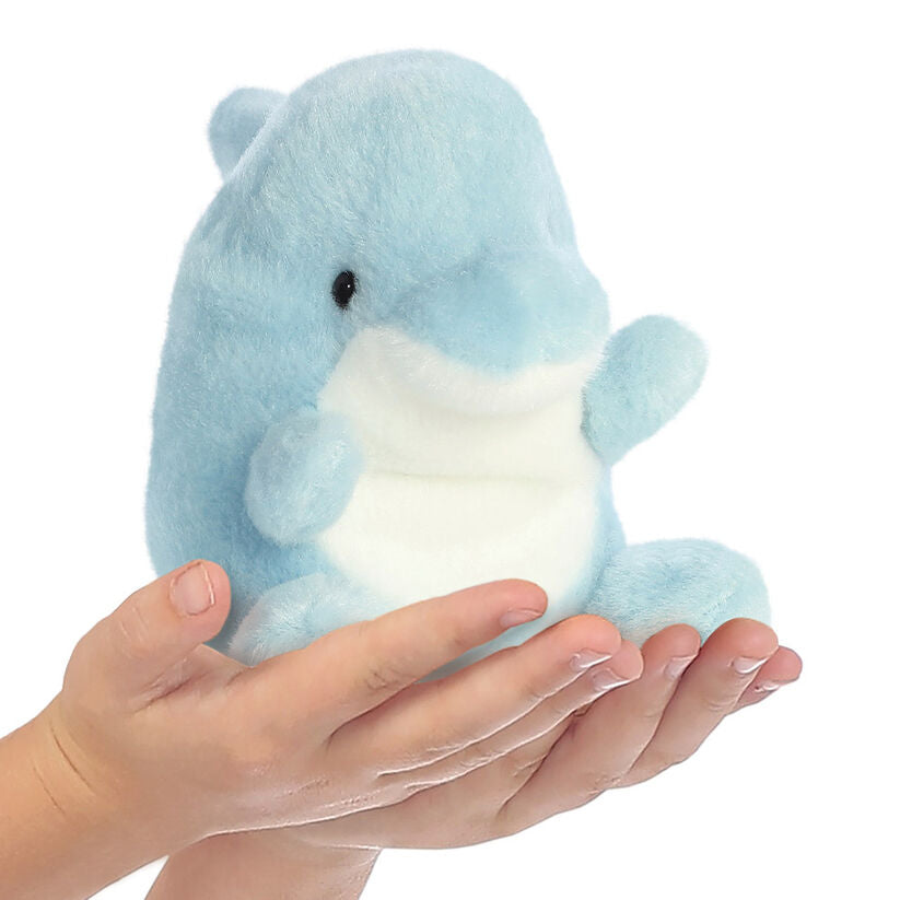 Peluche Delfín Palm Pals azul claro con vientre blanco - 3