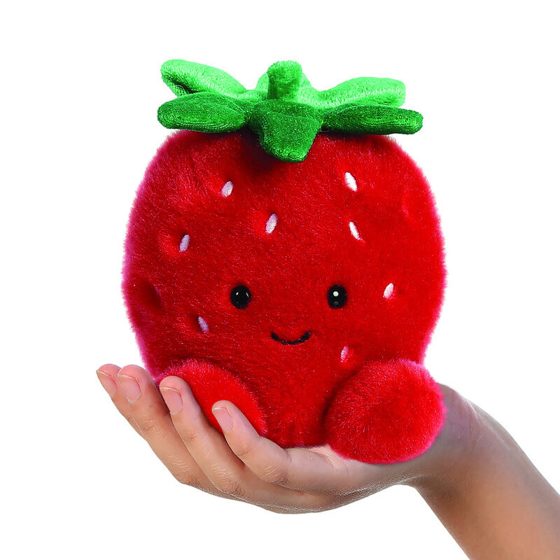 Peluche Fresa Palm Pals AURORA rojo con hojas verdes - 5