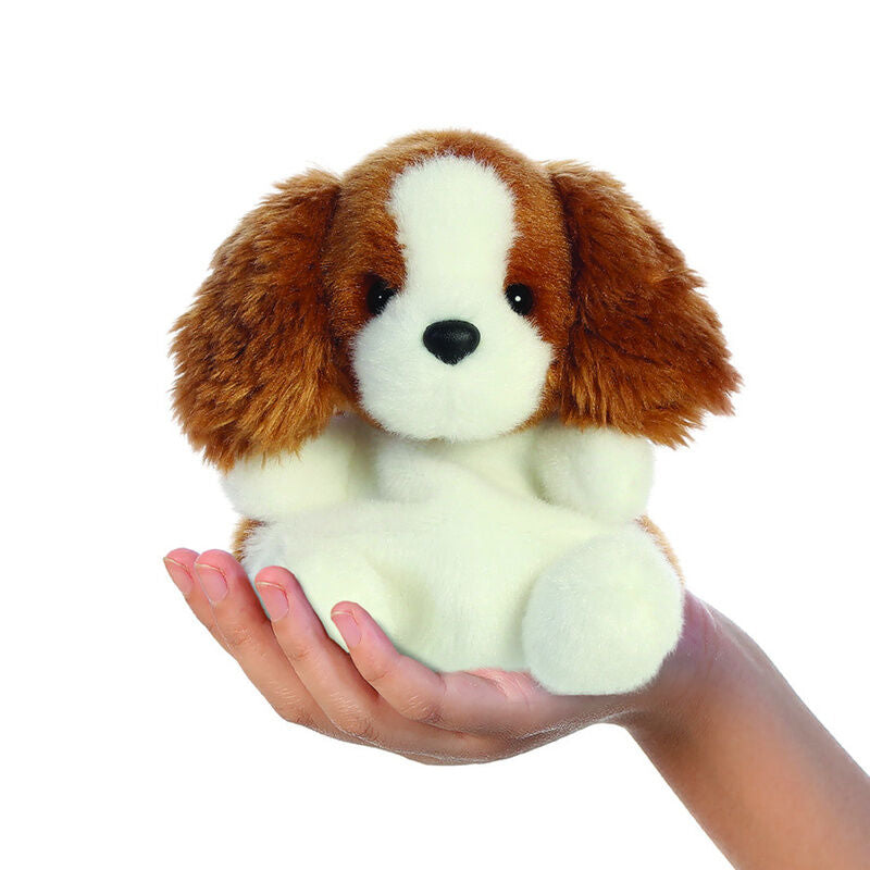 Peluche Charles Spaniel Palm Pals marrón y blanco de AURORA - 5