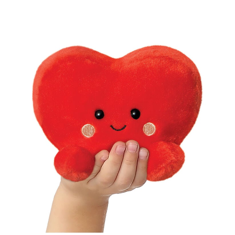 Peluche rojo con forma de corazón AURORA Palm Pals de 13 cm - 5