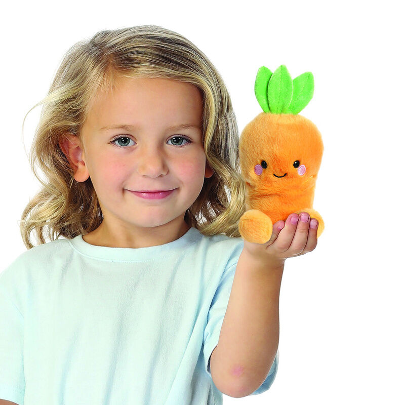 Peluche Zanahoria Palm Pals AURORA con hojas verdes - 6