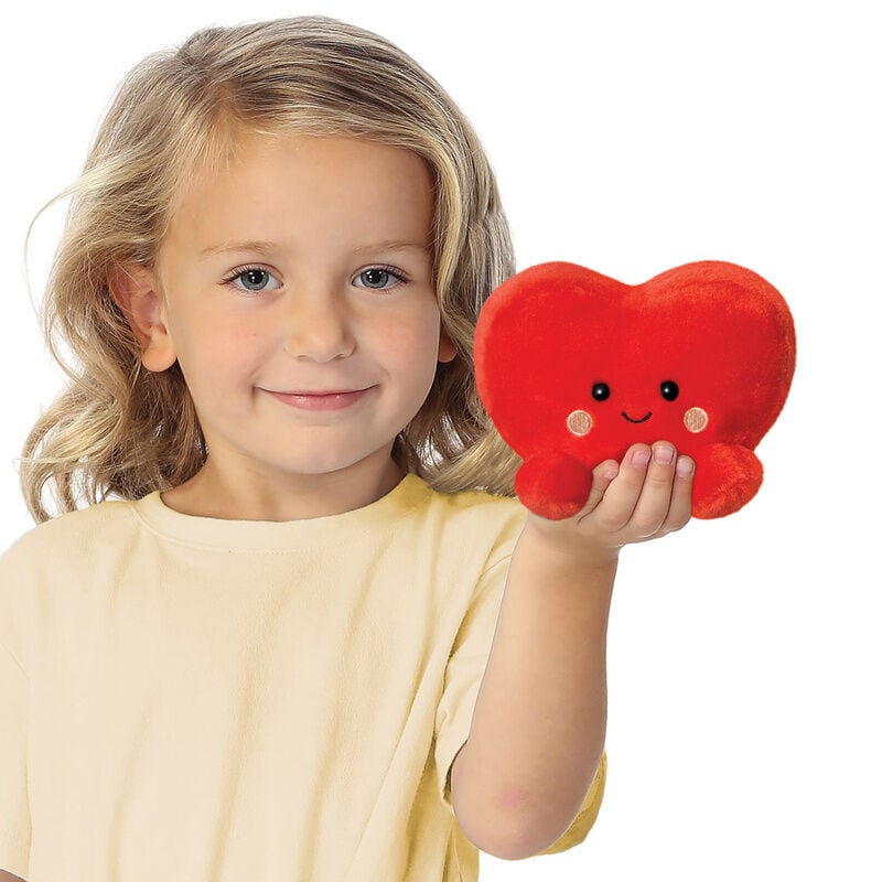 Peluche rojo con forma de corazón AURORA Palm Pals de 13 cm - 6