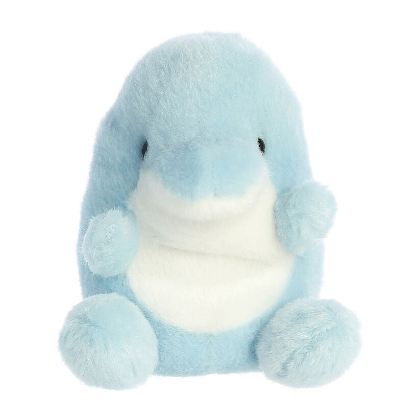 Peluche Delfín Palm Pals azul claro con vientre blanco - 5