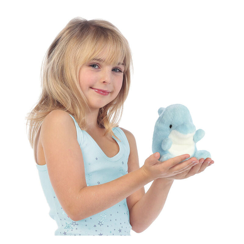 Peluche Delfín Palm Pals azul claro con vientre blanco - 6
