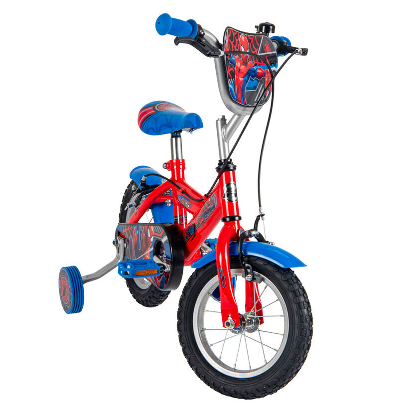 Bicicleta infantil Huffy Spider-Man Marvel roja y azul de 12 pulgadas - 3