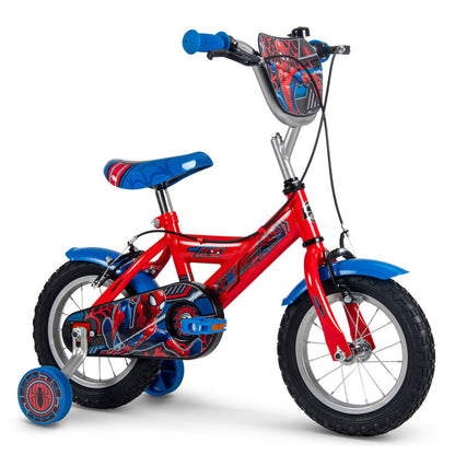 Bicicleta infantil Huffy Spider-Man Marvel roja y azul de 12 pulgadas - 5