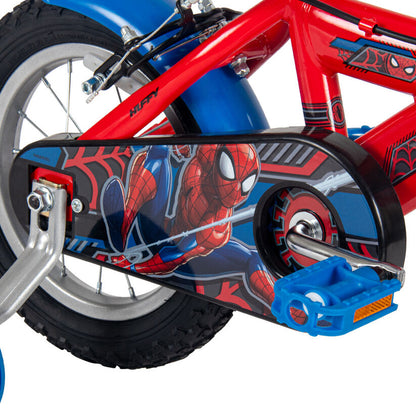 Bicicleta infantil Huffy Spider-Man Marvel roja y azul de 12 pulgadas - 7