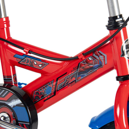 Bicicleta infantil Huffy Spider-Man Marvel roja y azul de 12 pulgadas - 8