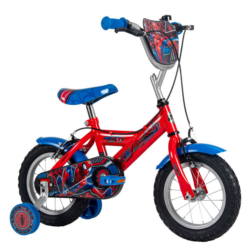 Bicicleta infantil Huffy Spider-Man Marvel roja y azul de 12 pulgadas - 6