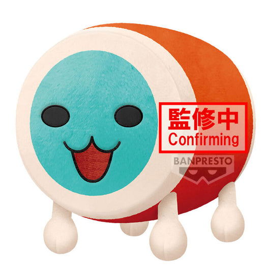 Peluche Wada Katsu de Taiko no Tatsujin con cara turquesa y cuerpo rojo