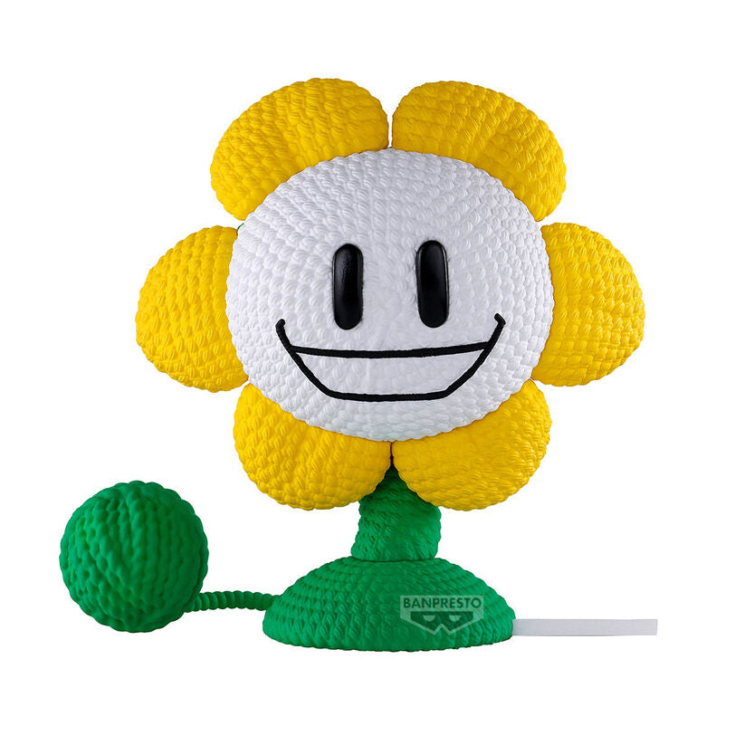 Peluche de Flowey de Undertale con flor amarilla y tallo verde