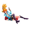 Figura de Fujiko Mine de Lupin the IIIrd con cabello naranja y botas moradas