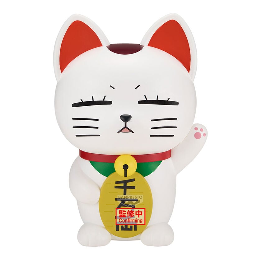 Figura de Turbo Granny de Dandadan con diseño de gato de la suerte y pata levantada