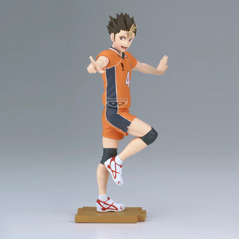 Figura de Yu Nishinoya de Haikyu!! con uniforme naranja y negro - 2
