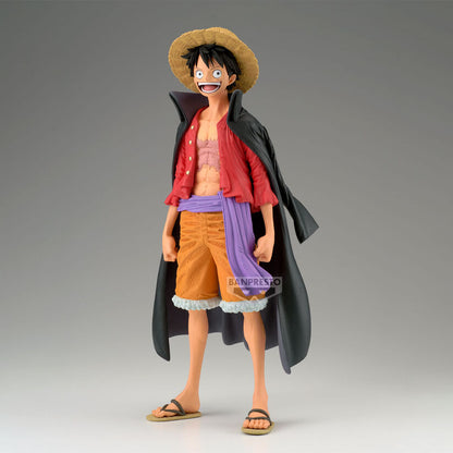 Figura de Monkey D. Luffy de One Piece con sombrero de paja y capa negra - 2