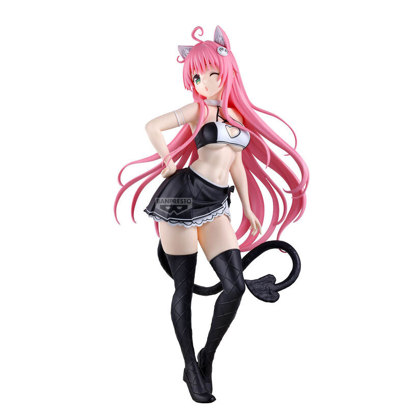 Figura de Lala Satalin Nyarls de To LOVEru Darkness con cabello rosa y cola negra - 2