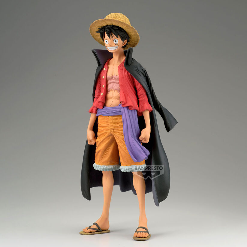 Figura de Monkey D. Luffy de One Piece con sombrero de paja y capa negra - 3