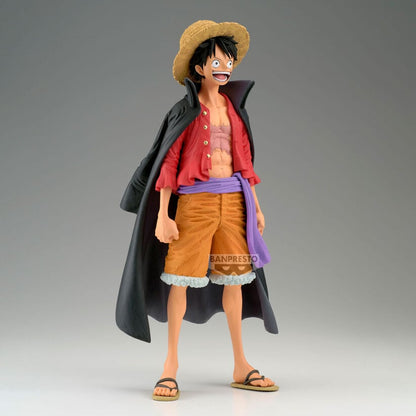 Figura de Monkey D. Luffy de One Piece con sombrero de paja y capa negra - 3