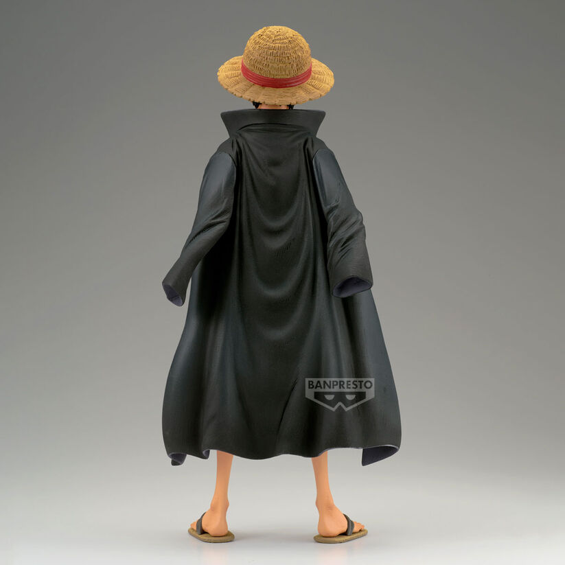 Figura de Monkey D. Luffy de One Piece con sombrero de paja y capa negra - 4