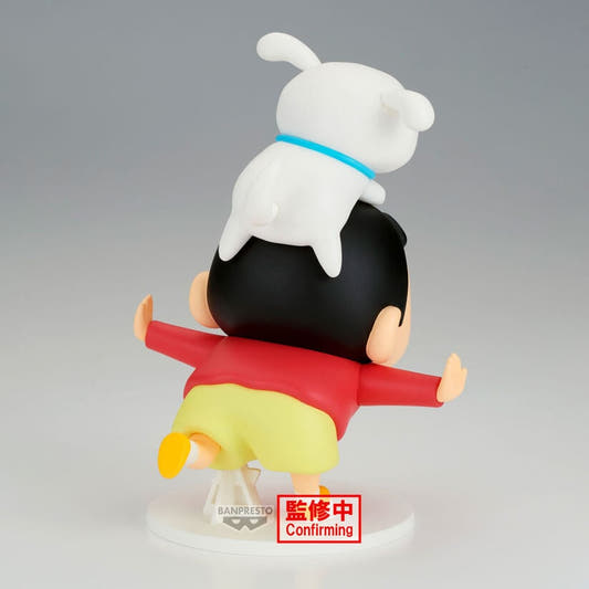 Figura Banpresto de Shinnosuke Nohara de Crayon Shin-chan con personaje blanco sobre la cabeza - 4