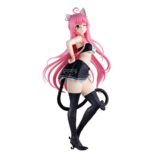Figura de Lala Satalin Nyarls de To LOVEru Darkness con cabello rosa y cola negra - 4