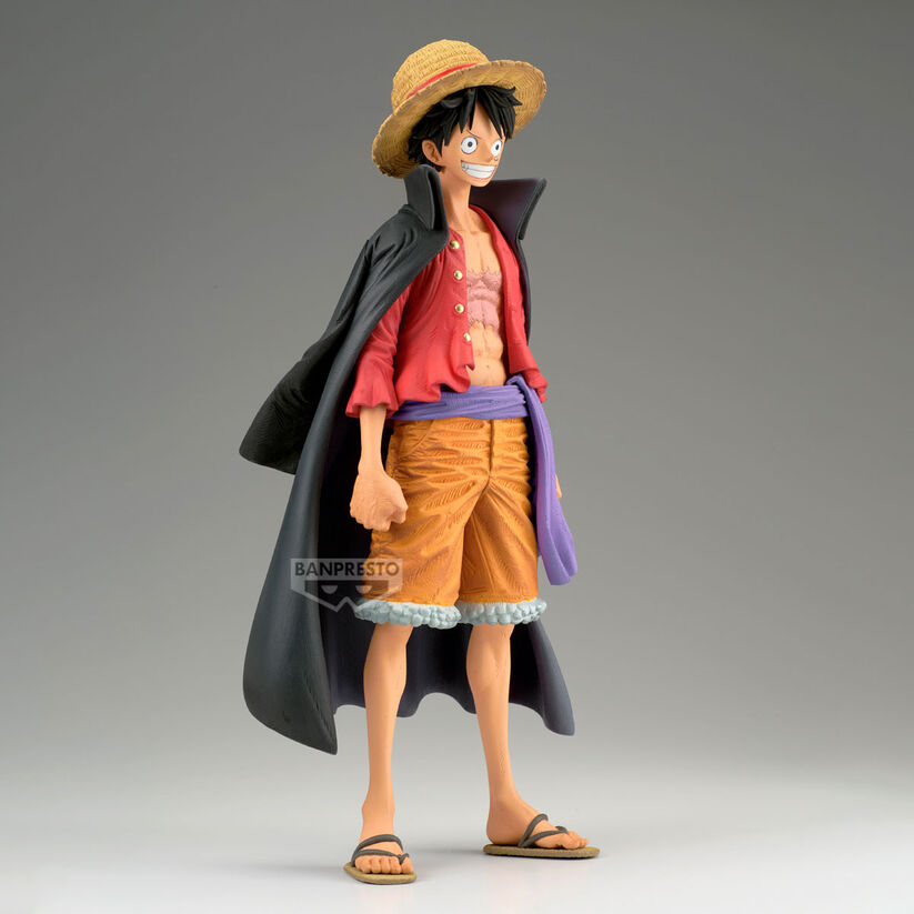 Figura de Monkey D. Luffy de One Piece con sombrero de paja y capa negra - 5