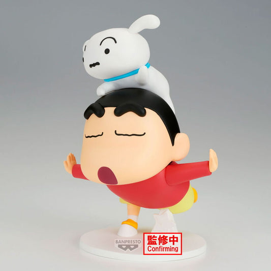 Figura Banpresto de Shinnosuke Nohara de Crayon Shin-chan con personaje blanco sobre la cabeza - 5