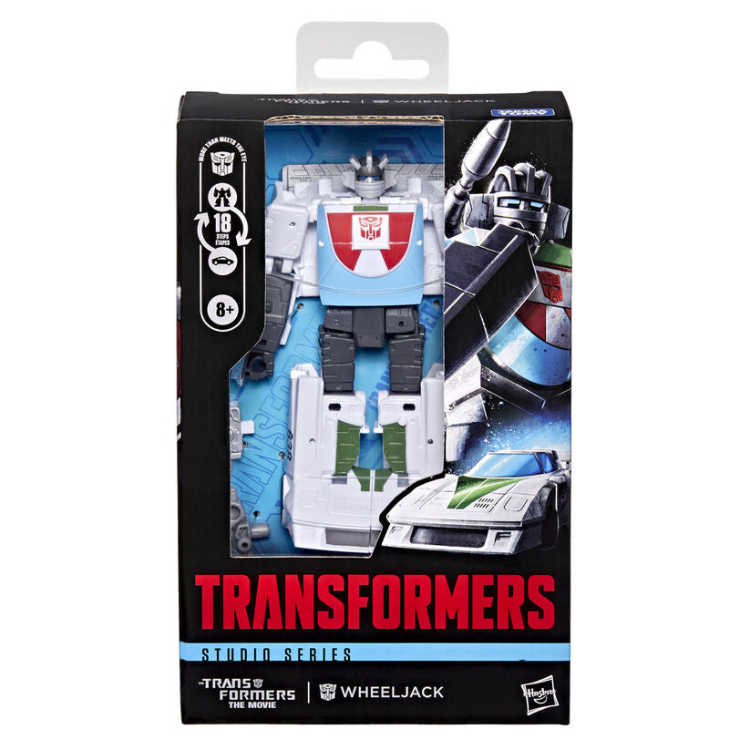 Figura articulada Wheeljack de Transformers en blanco, azul y rojo - 2