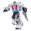Figura articulada Wheeljack de Transformers en blanco, azul y rojo