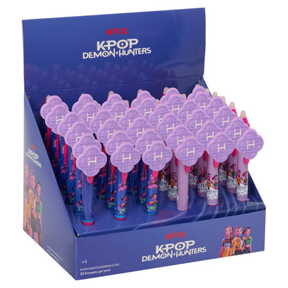 Expositor SAFTA con 36 bolígrafos borrables KPop Demon Hunters