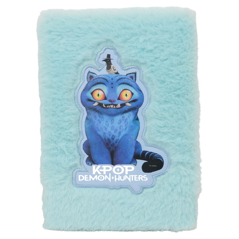 Bloc de notas A5 SAFTA KPop Demon Hunters con tapa de pelo azul y felino - 3