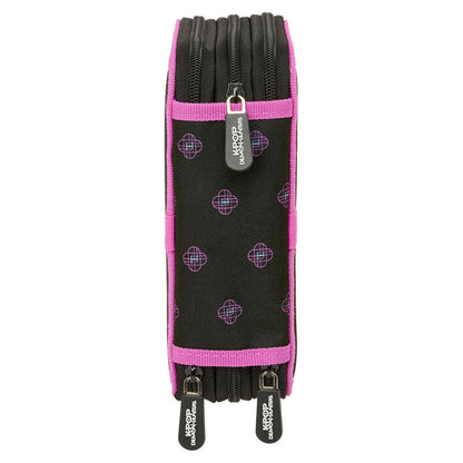 Plumier triple SAFTA Kpop Demon Hunters negro y rosa con 37 piezas - 3