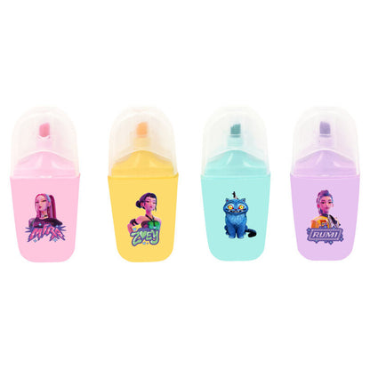 Set de 4 rotuladores fluorescentes Kpop Demon Hunters SAFTA - 4