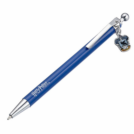 Bolígrafo azul de Harry Potter con escudo colgante de Ravenclaw