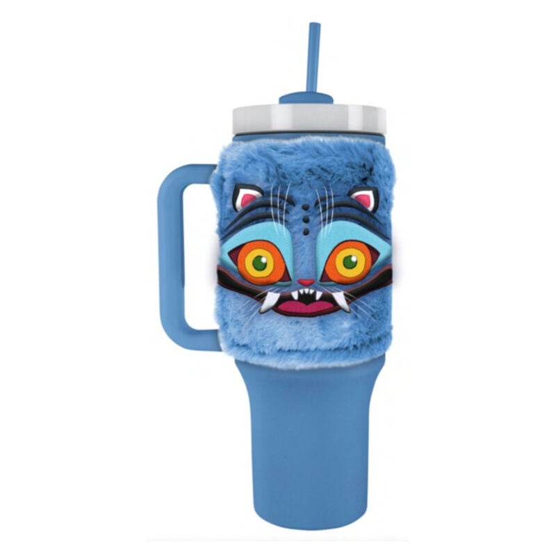 Taza térmica azul de Derpy de KPop Demon Hunters con pajita