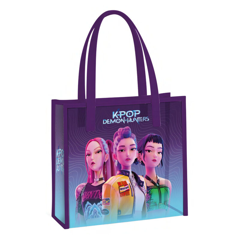 Bolsa shopping morada de Huntrix KPop Demon Hunters