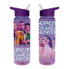 Botella KPop Demon Hunters morada de 700 ml con personajes de la serie
