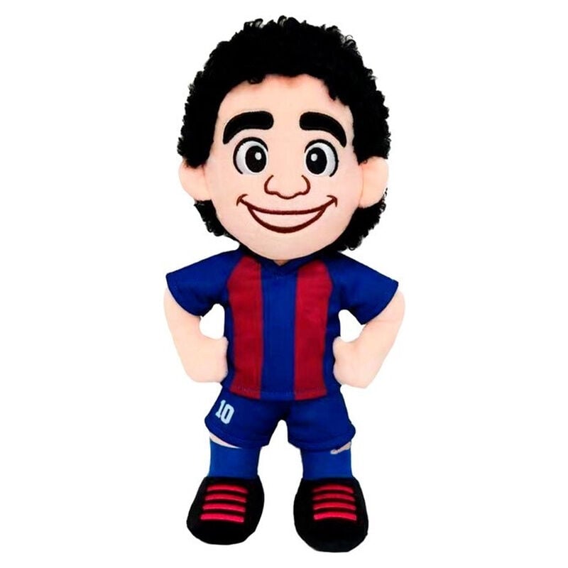 Peluche Maradona del FC Barcelona con camiseta blaugrana y dorsal 10