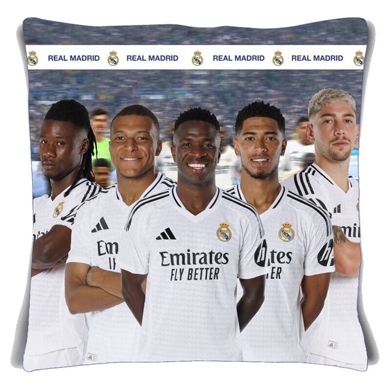 Cojín Real Madrid de 40 x 40 cm con jugadores