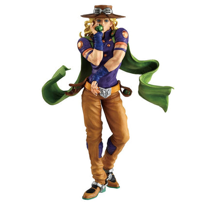 Figura Ichibansho de Gyro Zeppeli de Steel Ball Run con sombrero y capa verde